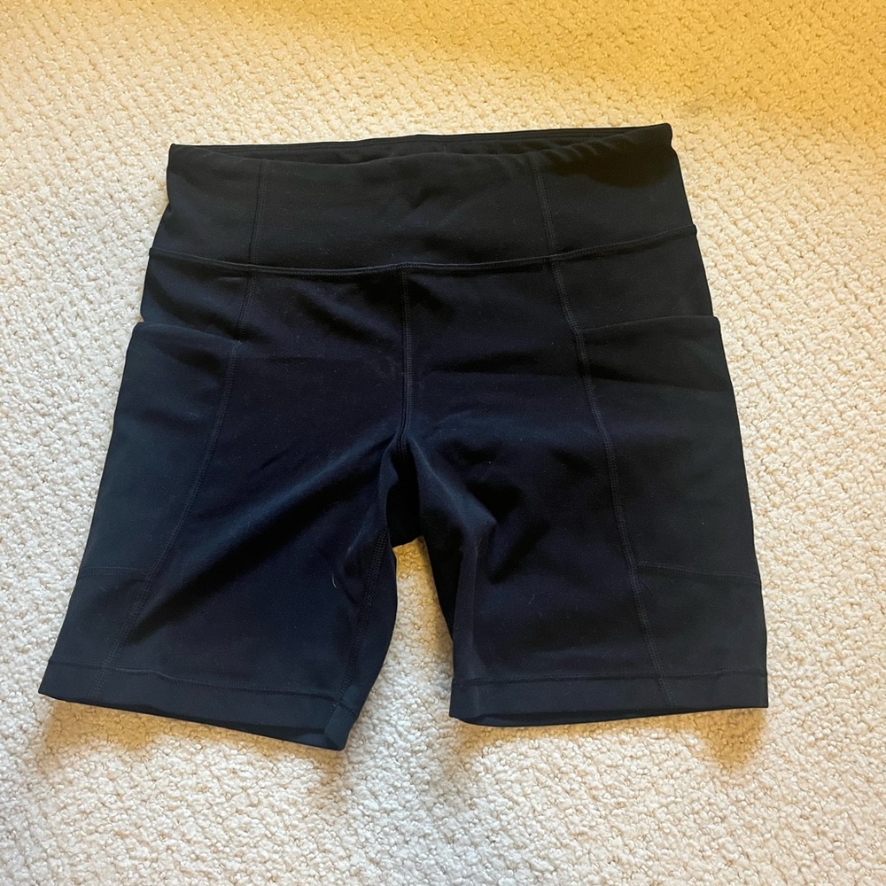 Athleta girl black biker shorts